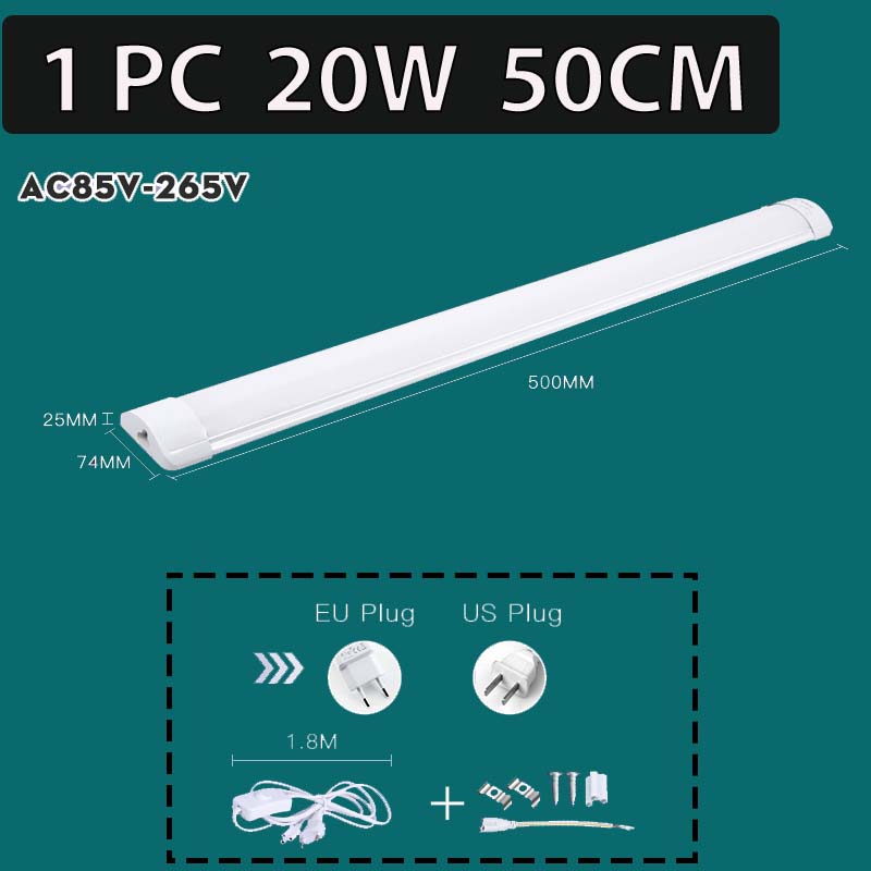 Luces Led para armario de cocina, iluminación Led para armario, 5W, 10W, 20W, lámpara de pared de tubo para habitación, armario, cocina, hogar, 220V: Luz cálida / Amarillo claro / 0,8 m