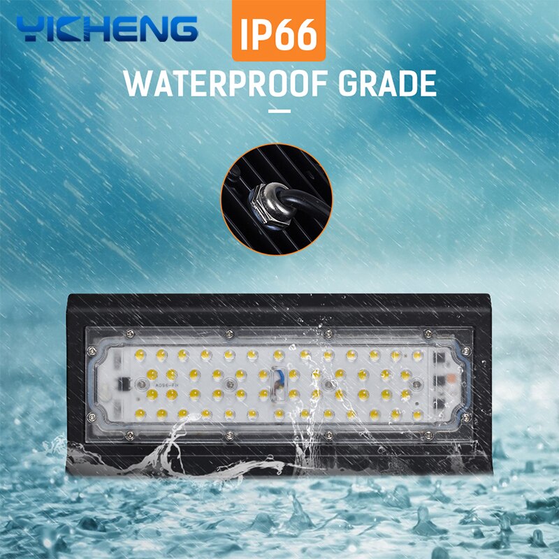 Projecteur LED ultramince, conforme à la norme IP66, éclairage d'extérieur, idéal pour un chantier, 50/100W, ac 220v