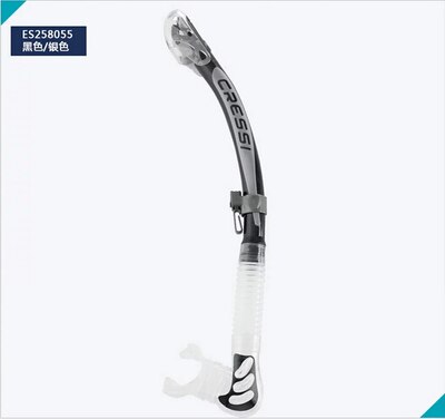 Cressi Alpha Ultra Droog Snorkel Voor Duiken Scuba Snorkelen: Light Grey