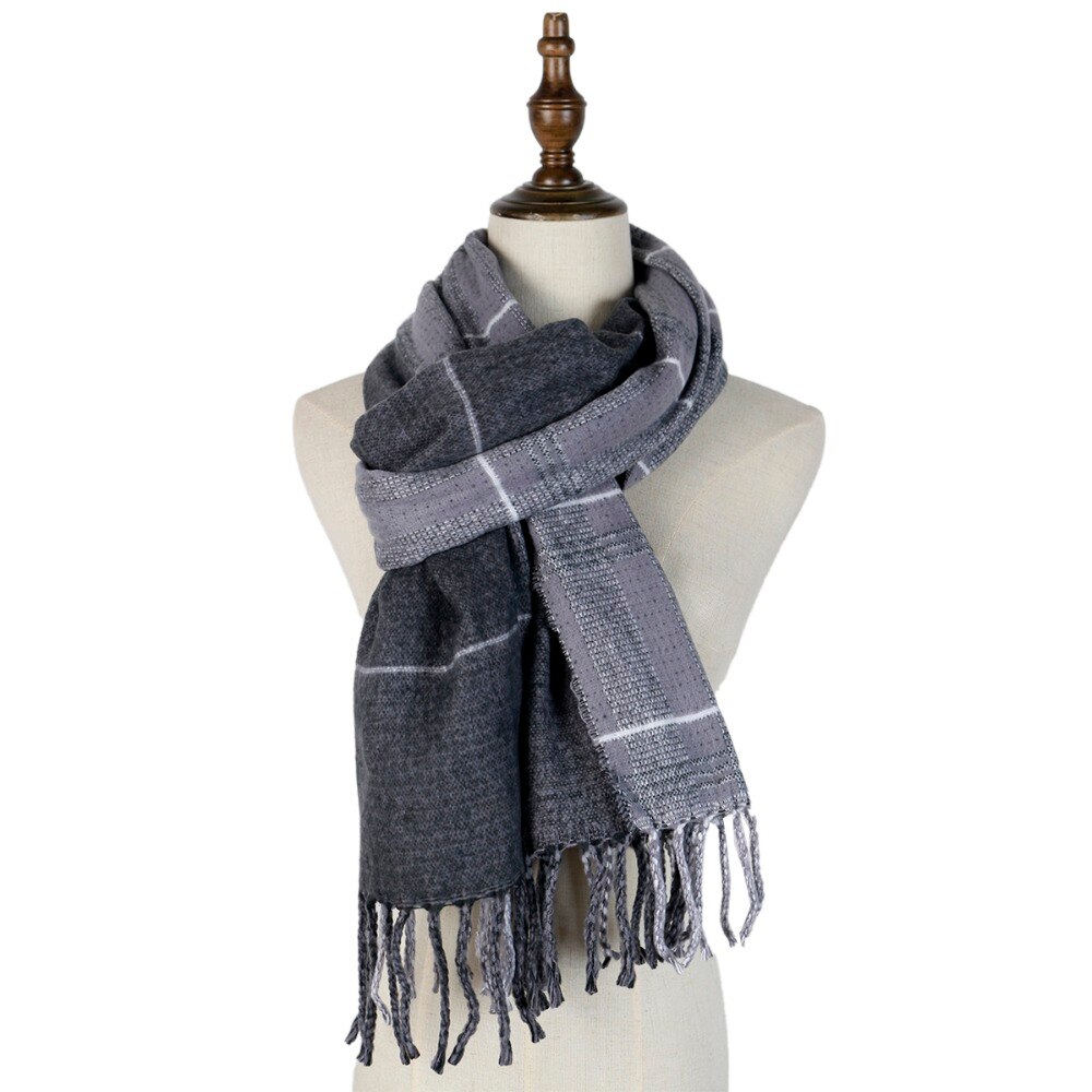 Skjerf herre jacquard ull kashmir herre skjerf europeisk vendbar dusk vevde sjal inverno rutete herre skjerf varm myk boutique