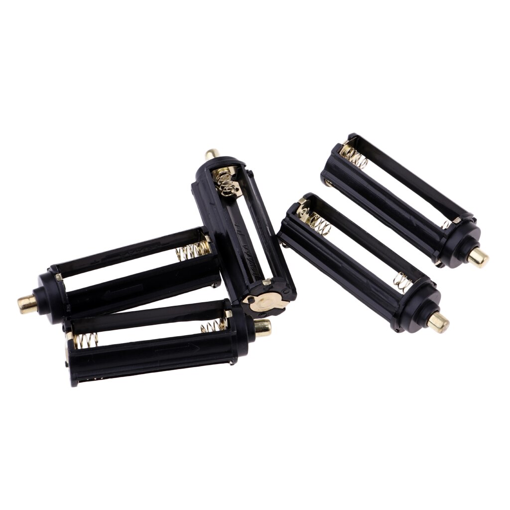 5pcs Flashlight Torch Battery Holder Connect Adapter Container AAA Batteries