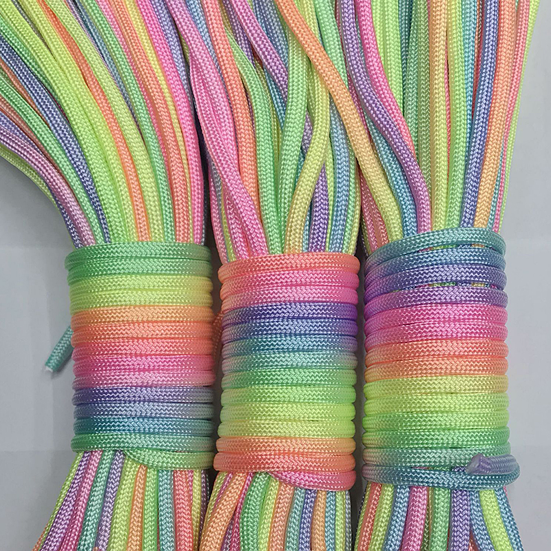 3mm/4mm 31meters heavy duty Paracord diy kniting Gradient string bracelet weaving cord