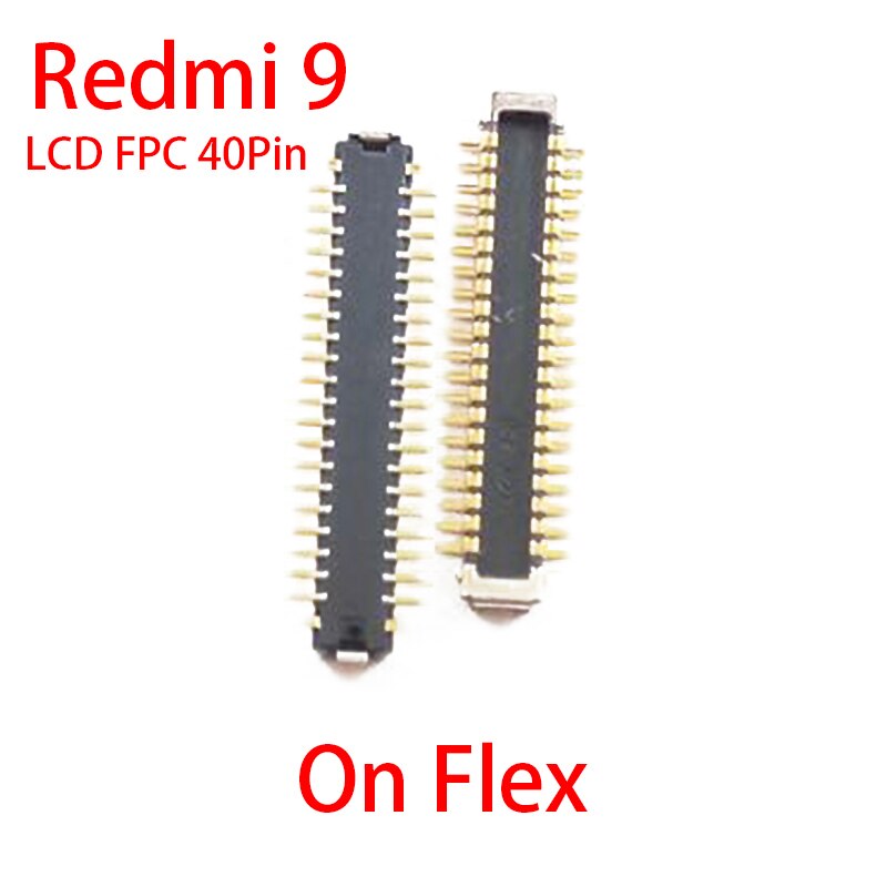 2Stck 40Stift LCD Anzeige Bildschirm FPC Verbinder ein Bord Für Xiaomi Redmi 9A 9 9C USB Ladegerät Ladung Hafen auf biegen Kabel 30 60 Stift: 40Stift 9 LCD an biegen