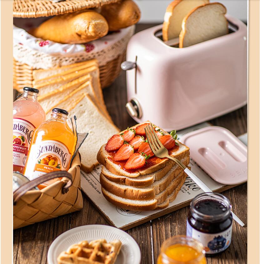 Tostadora de pan eléctrica portátil para el hogar, máquina automática para hornear sándwich para el desayuno, 220V