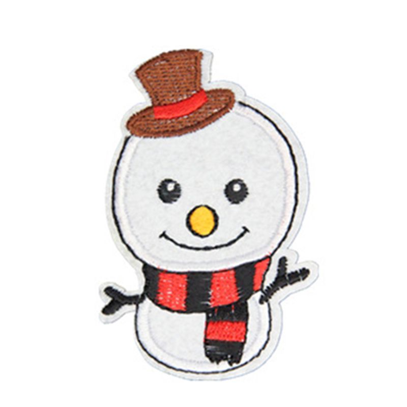 30Pcs Christmas Style Embroidery Patch Heat Transfers Iron On Sew On Patches C6UE