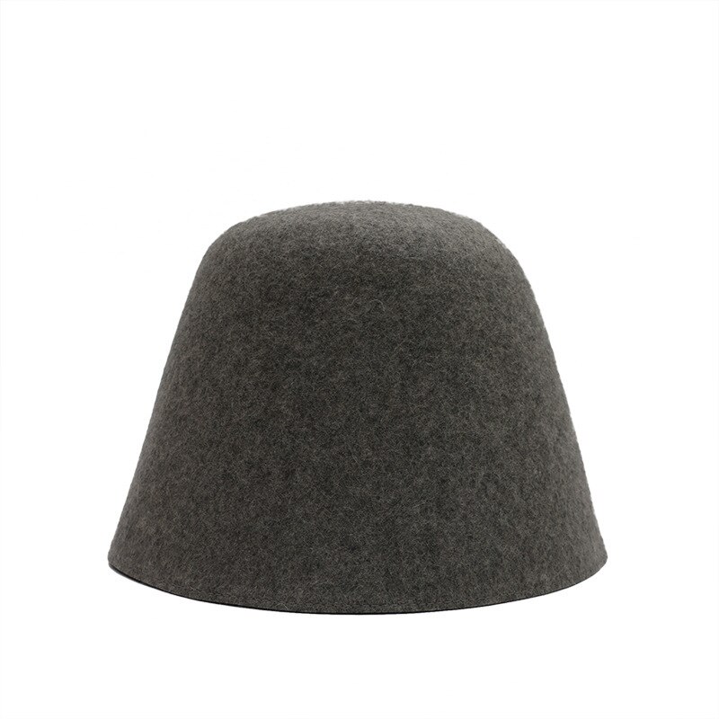 Hat Women Fisherman Hat Autumn And Winter Outdoor Wool Bucket Hat Japanese Solid Color Bell Shaped Cap Men Bucket Hat: 06