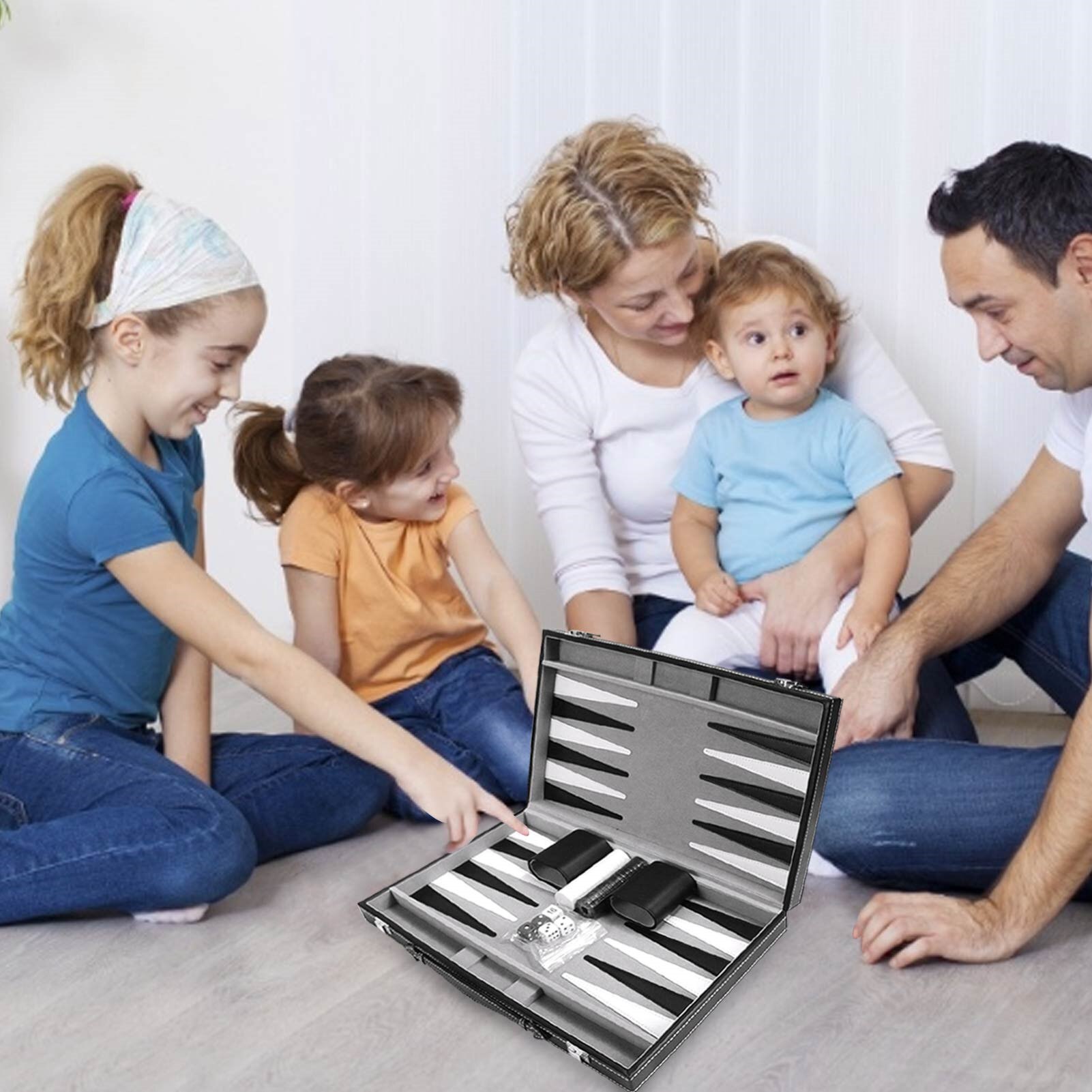 Portable Puzzle Chess Classic Board Game Set Folding Multifunctional Backgammon Game Toy For Beginners And Advanced Players