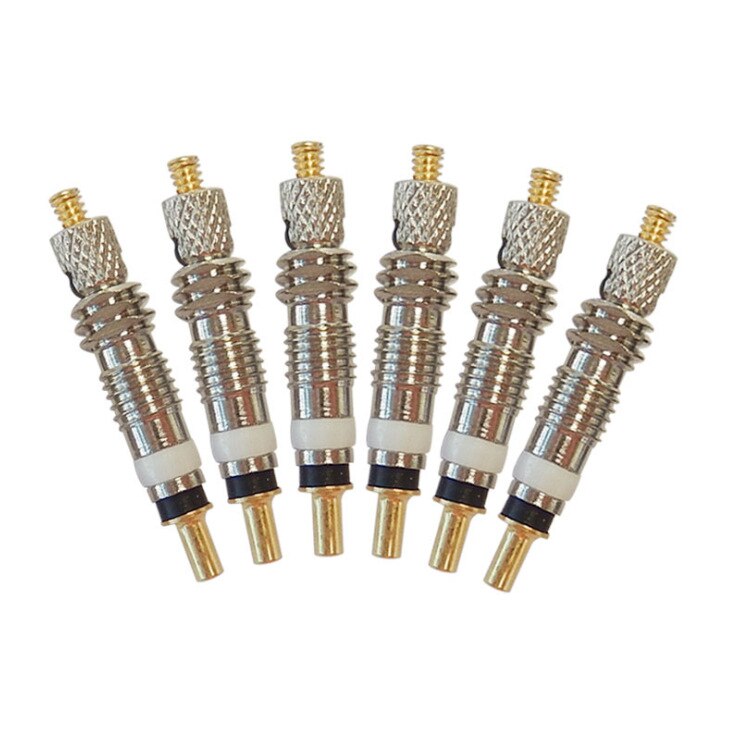 2/6PCS Presta Valve Brass Core W/ Optional Tool CNC-machined FV MTB Road Bike Tubes Repair Tire Service Parts: 6pcs