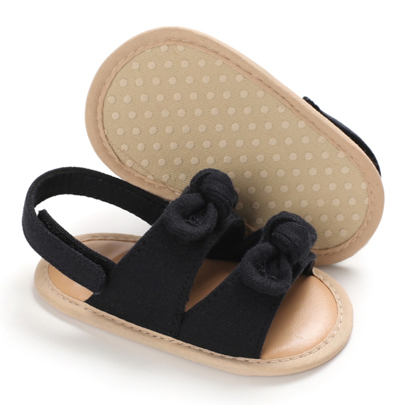 Baby Shoes Summer Girls Sandals Girls Shoes Non-slip Newborn Bownot Striped Girls Sandals Beach Plaid Princess Shoes #11: G / 0-6 months