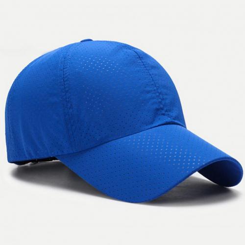 Baseball Cap Ademend Snel Droog 2 Materialen Verstelbare Sport Cap Voor Wandelen: Blauw