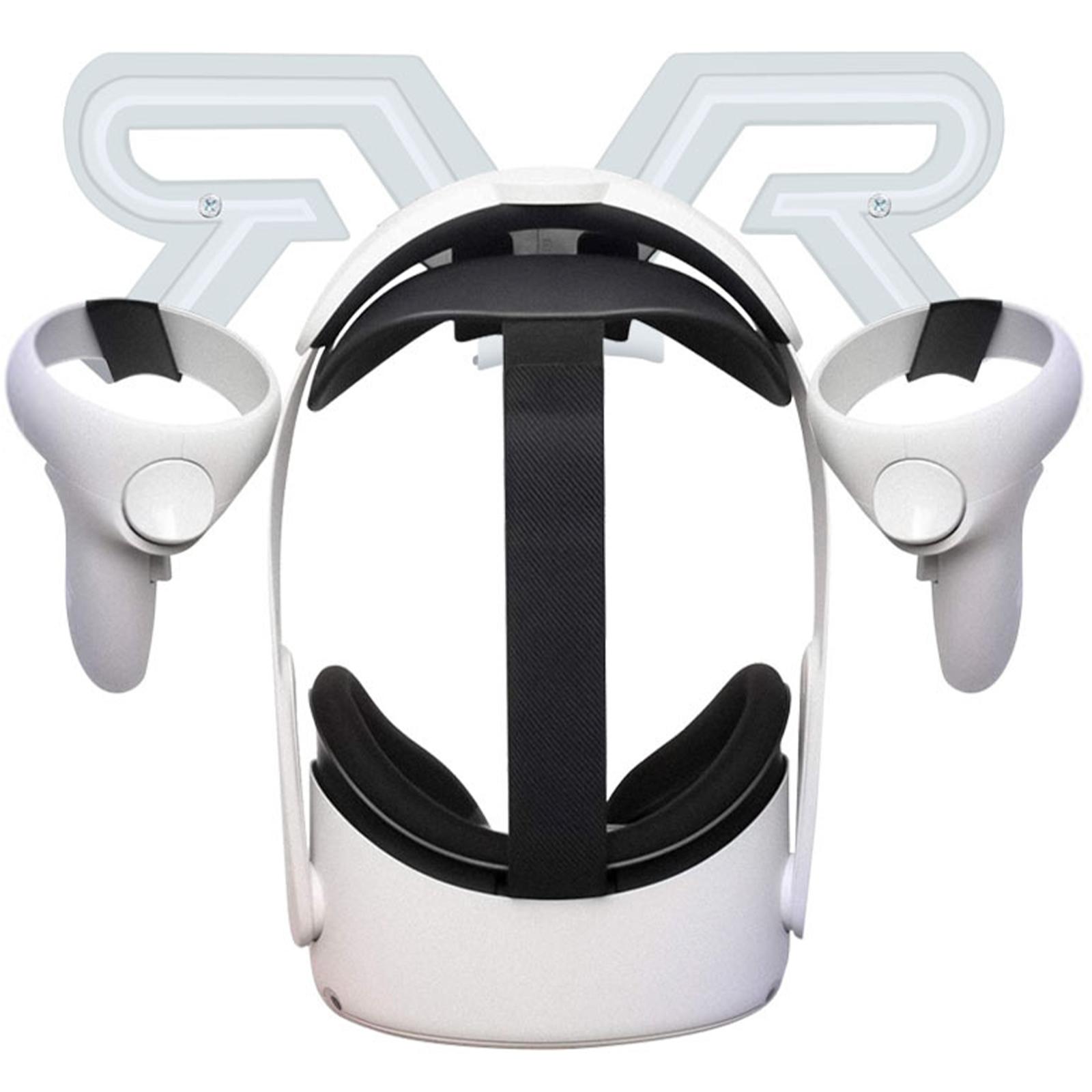 VR Wall Mount Stand Rack Headset Display Holder VR Headset &amp; Controller Holder for Quest 2 , Black