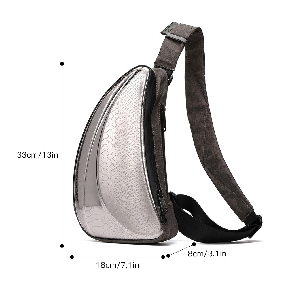 Sling Bag Crossbody Bag Shoulder Backpack Waterproof Travel Chest Bag USB Port Casual Daypack Sling bag for Men Women