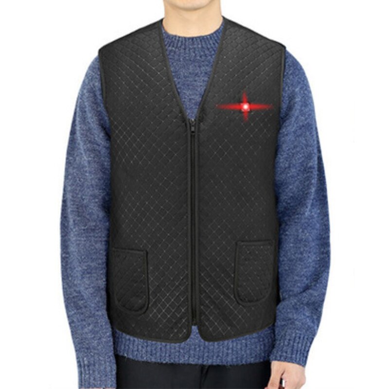 Opvarmet jakke ærmeløs smart selvopvarmende bomuldsvest vinter udendørs vandretøj tøj elektrisk varm vest neddykket
