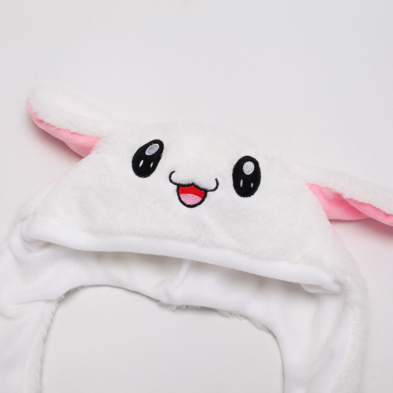 Cartoon Rabbit Ears Hat Lady Pinch Move Ears Toy Bunny Girlfriend Winter Kawaii Girl Shine Sombrero Cute Fluffy Cap