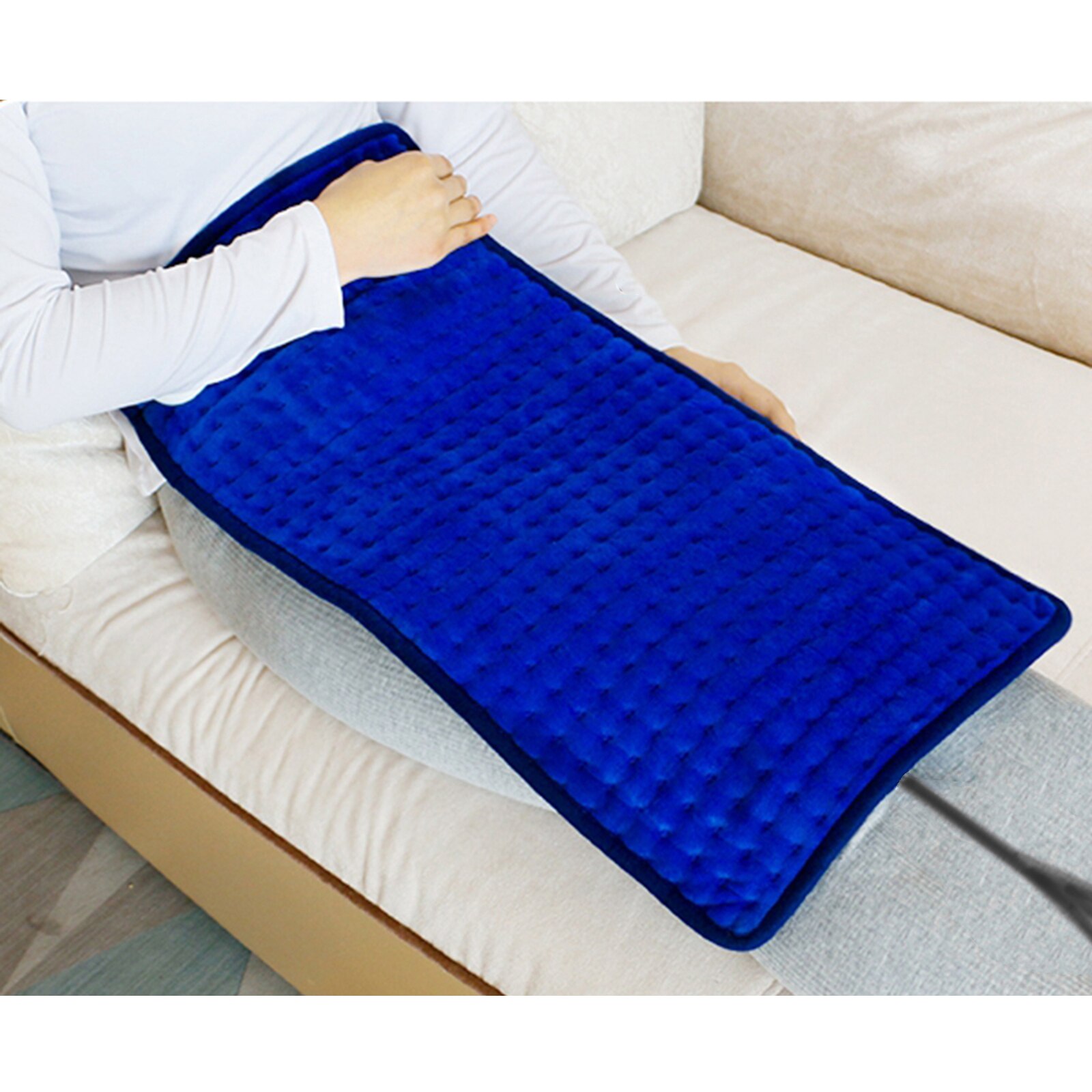 Heating Pad Back Therapy Pad Electric Heating Pad Physiotherapy Small Electric Blanket EU Plug: Blue