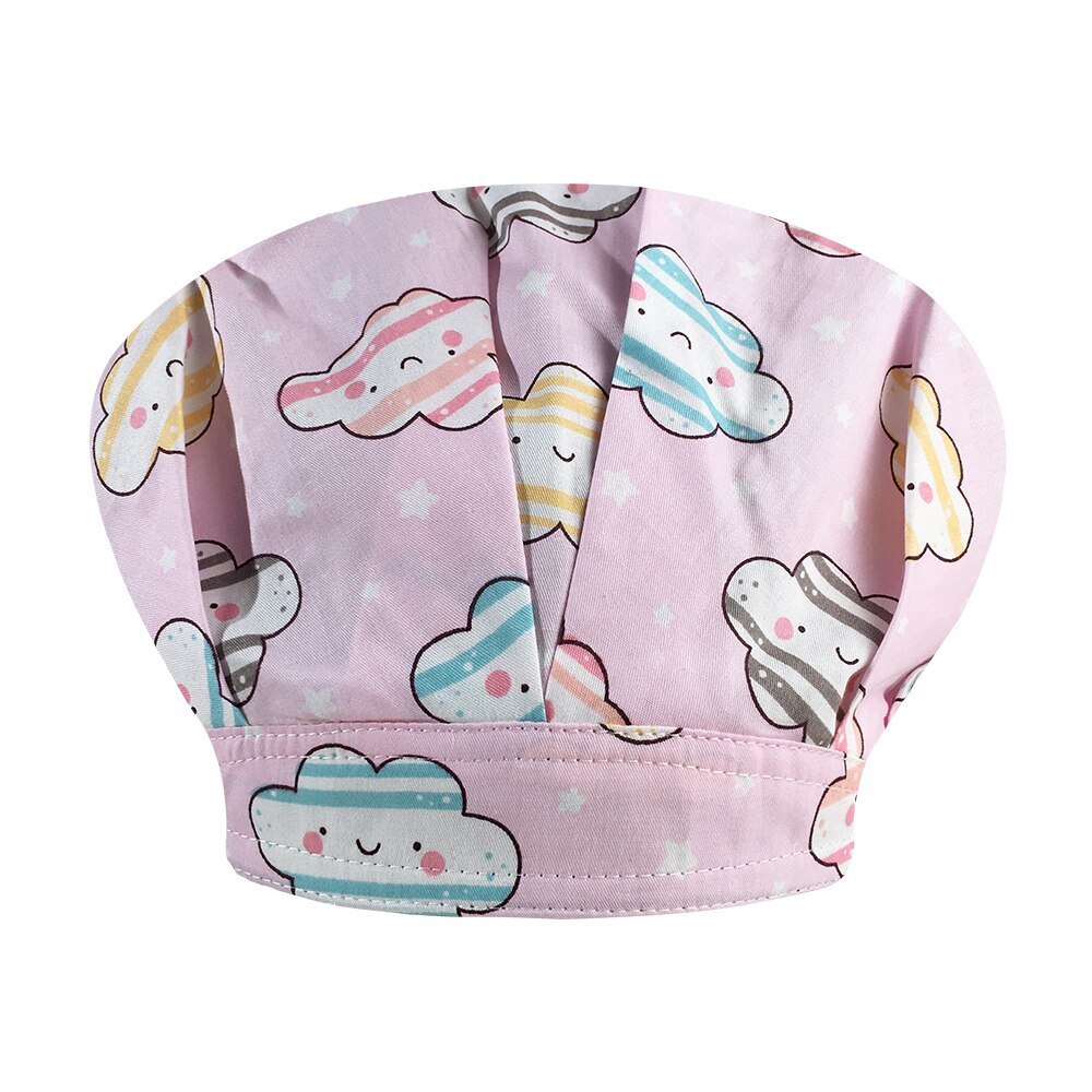 Cartoon Printed Women Scrub Caps Pattern Restaurant Kitchen Working Hats 100% Cotton Beautician Cooking Chef Puffy Cap: 32061