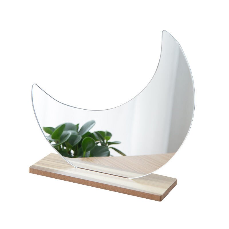 Creatieve Muursticker Spiegel Acryl Self Stok Make Up Dressing Spiegels Slaapkamer Glazen Tegel Oppervlak Zelfklevende Spiegel Decor: C