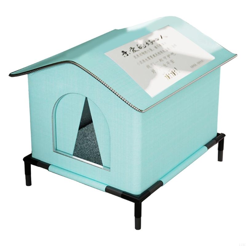 Chats extérieurs chauds pour les chats nid résistants au froid à maison des chats résistants aux intempéries: 110cm / WHITE