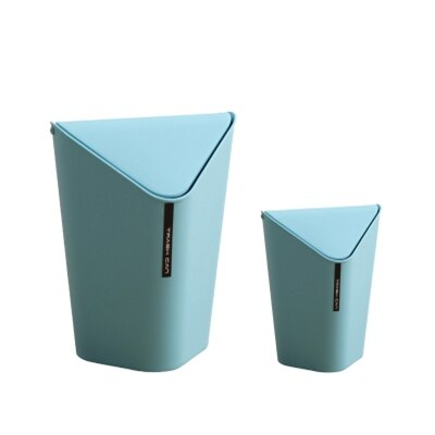 2PC Plastic Trash Can Office Desktop Mini Dustbin Kitchen Bathroom Living Room Waste Bins Bucket Household Cleaning Accessories: 16