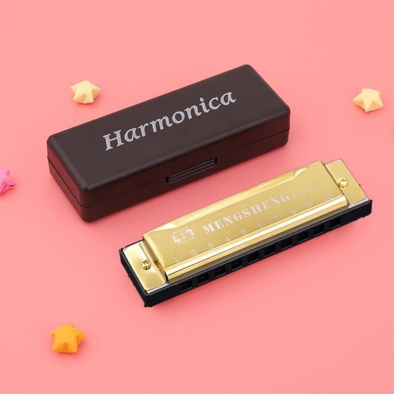 10 Holes For Rock Country Folk Jazz Melodica Swan Diatonic Mouth Organ Blues Instrument Music Woodwind Harmonica Harp W1G0