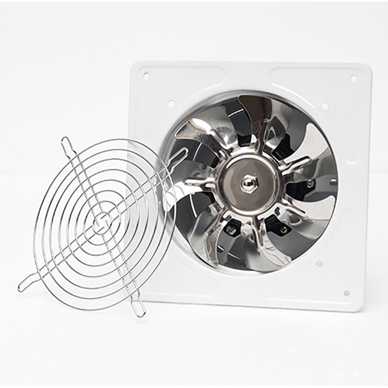 220V Ventilator Extractor Wall Mounted 6 Inch Exhaust Fan Low Noise Home Bathroom Kitchen Garage Air Vent Ventilation White