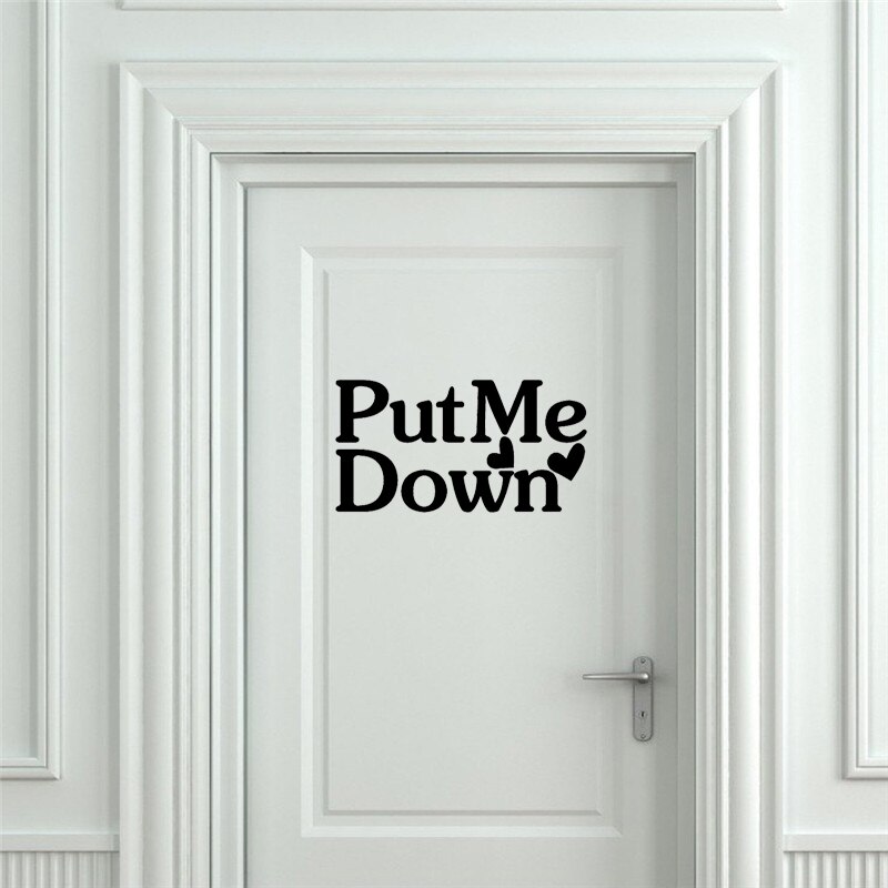 PUT ME DOWN Toilet Seat Sticker Decal Luminous Stickers Decorative Toilet Seat Cover Sticker Bathroom Stickers On