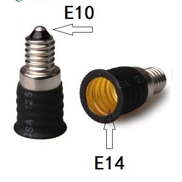 E10 e12 e14 to g9 mr16 e27 lampeholderkonverter 110v 220v adapter til basestik til led-lampe majspære: E10 to e14