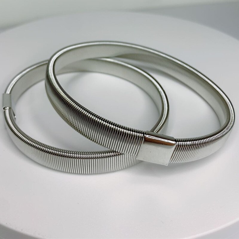 Armband dam skjorta ärmhållare metall armband hålla ups strumpebandsvant ring herr armband elastisk båge armband (ej par)