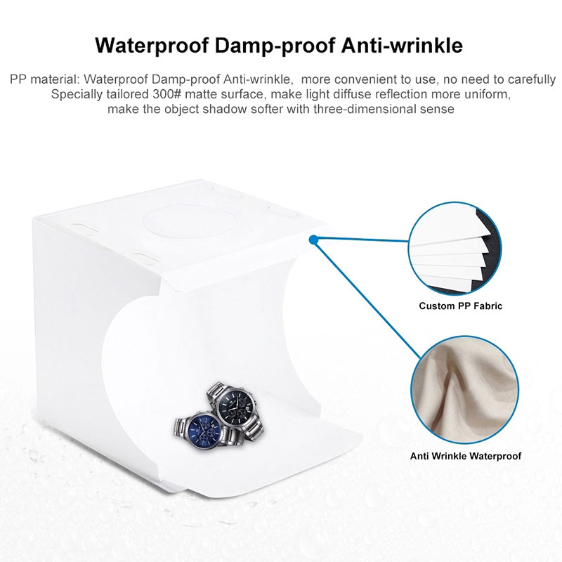 Boîte à lumière pliable pour photographie, Mini tente de Studio Photo Portable LED, Kit de lampe d'éclairage