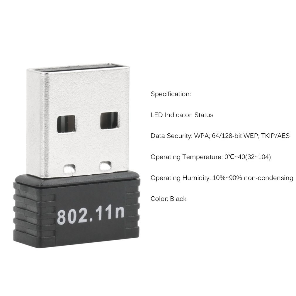 150Mbps 150M Mini USB WiFi Wireless Adapter Network LAN Card 802.11n/g/b STBC Support Extended Range