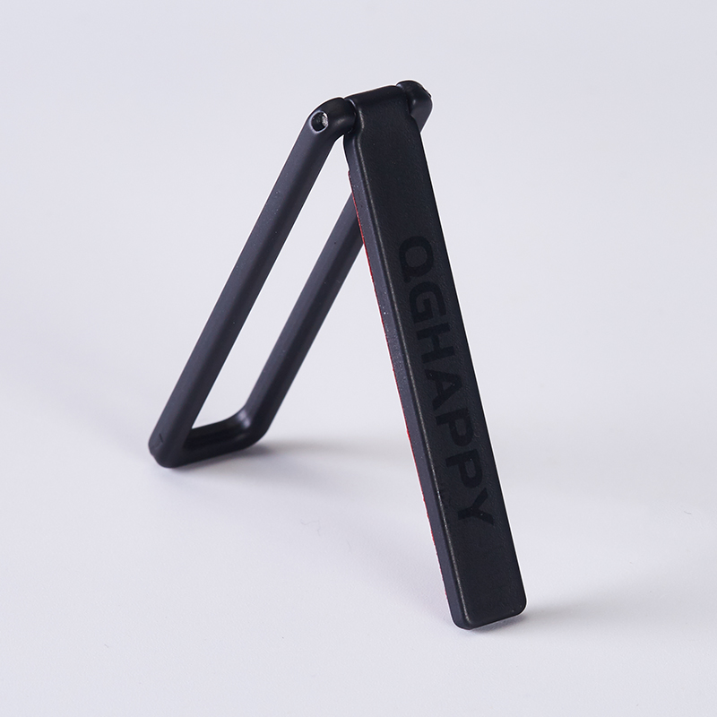 Ultra Thin Foldable Mobile Phone Holder Bracket Magnetic Metal Alloy Desktop Cell Phone Stands Universal Phone Support Kickstand: black