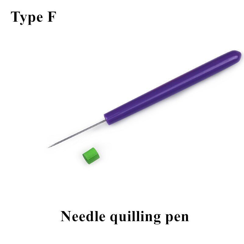 Quilling Tools Slotted Kit Rolling Curling Quilling Needle Pen for Art Craft DIY Paper Cardmaking Project Slotte Quilling Kit: Type F