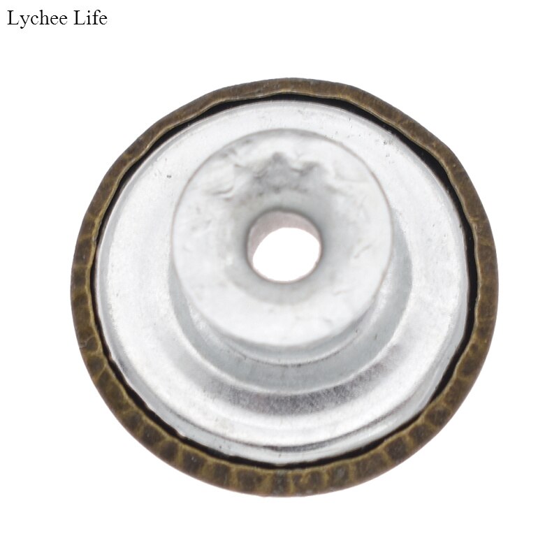 Lychee Life-tachuelas metálicas para pantalones vaqueros, tachuelas con botón a presión, remache, NO cosido, accesorios de ropa hechos a mano, 20 Uds.
