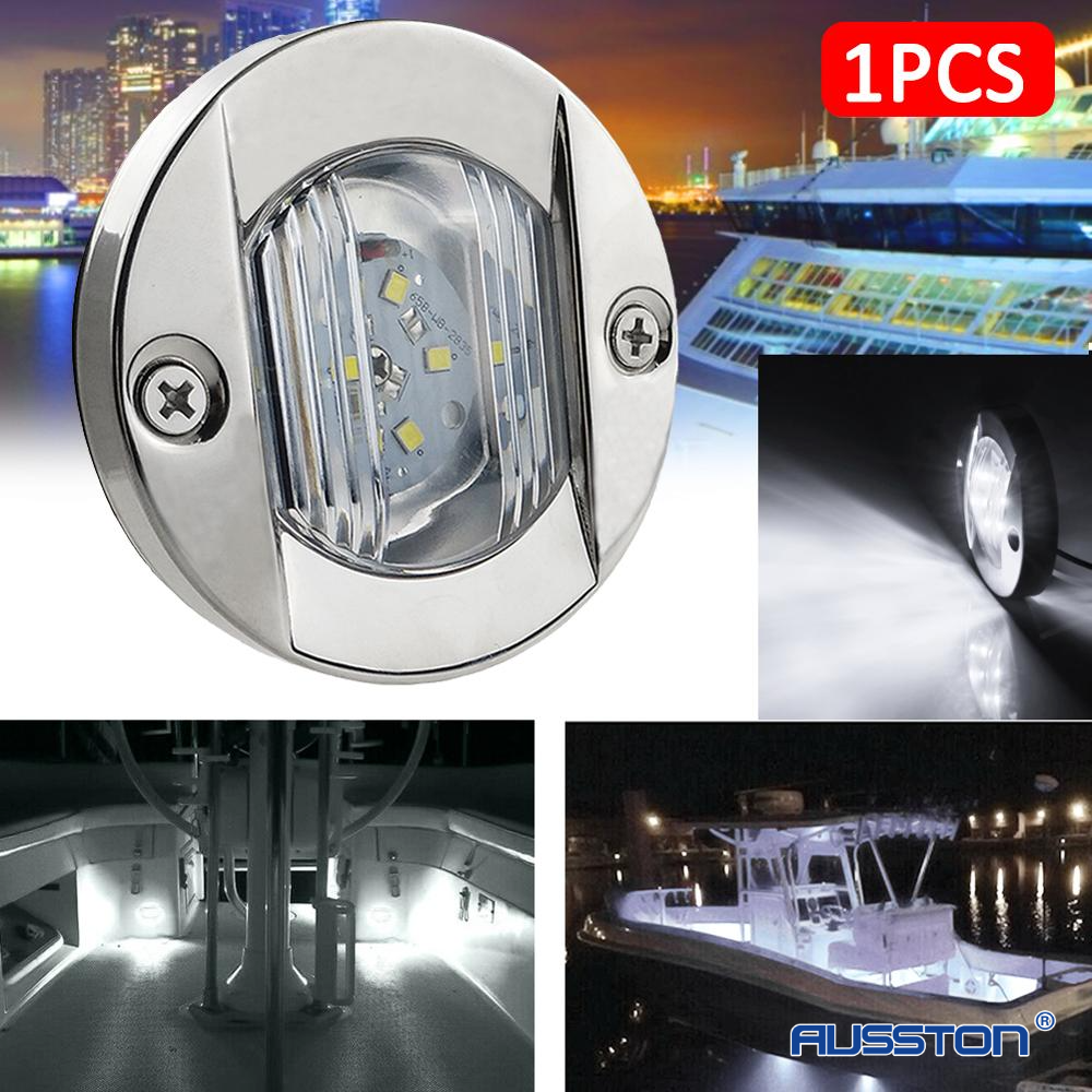 6 LED Deck Courtesy Lights DC 12V LED Stern Light Anchor Navigation Marine Interior Cabin Lights White/Blue/Amber Waterproof: Orange
