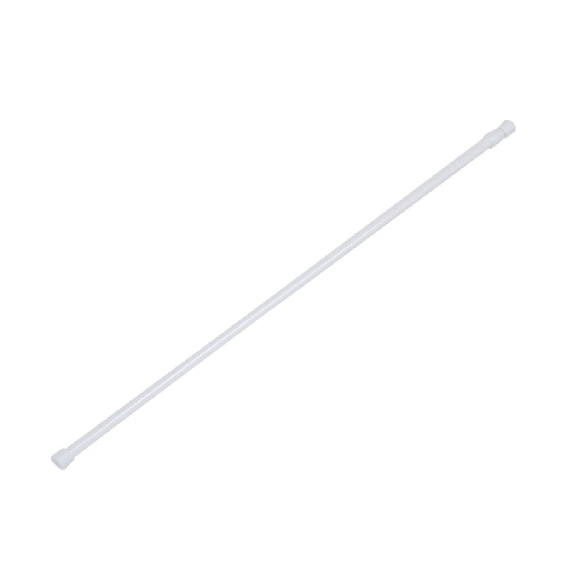 Spring Loaded Extendable Telescopic Net Voile Tension Curtain Rail Pole Rod Rods White 70-120cm