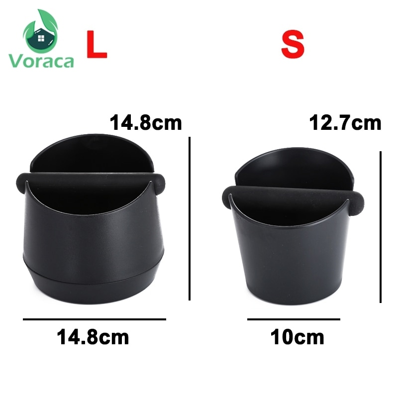 NEMTMCUA Coffee Knock Box Caja de acero inoxidable con barra extraíble