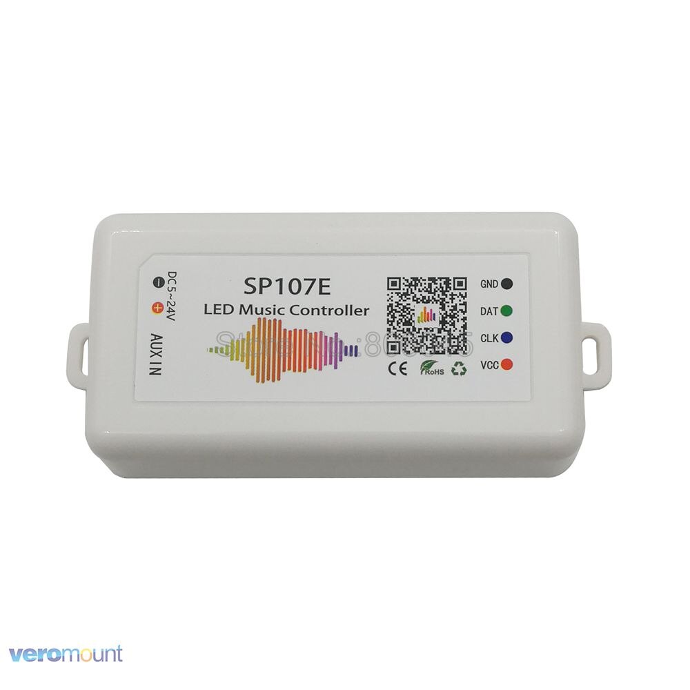 Sp107e bluetooth pixel ic spi musik ledet controller ios android app til  ws2812 sk6812 sk9822 rgbw apa 102 lpd 8806 strip  dc5-24v