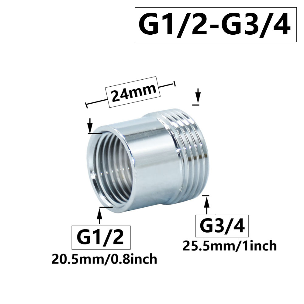 Latão 1/2 "3/4" 1 "macho fêmea rosca conector reduzindo acoplador acessórios de cobre conectores de tubo adaptador de torneira de água: Prata