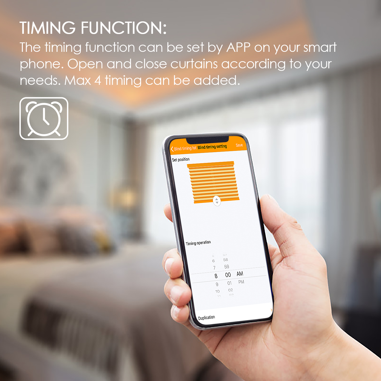 Smart diy motorized roller blinds, stick motor, bluetooth app control, built-in battery, solar panel charging