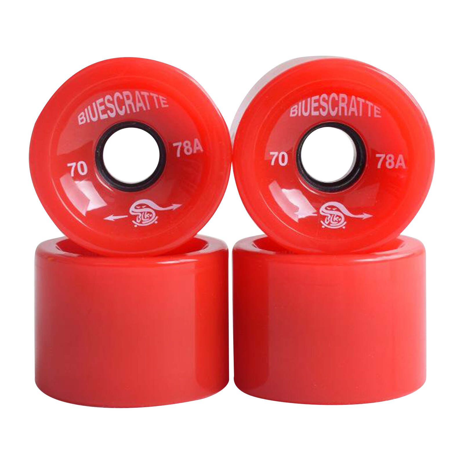 4Pcs 78A Skateboard Wheels 70X51mm Roller Cruiser Repair Maintenance Parts: Red