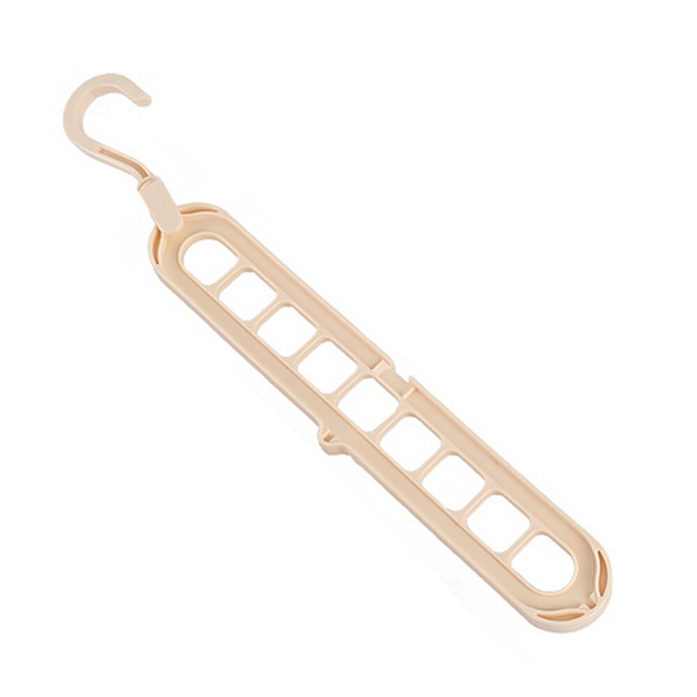 1/3/5/7PC Multi-function Plastic Hanger Drying Rack Multi-port Support Hanger For Drying Rack Storage Hanger: Beige