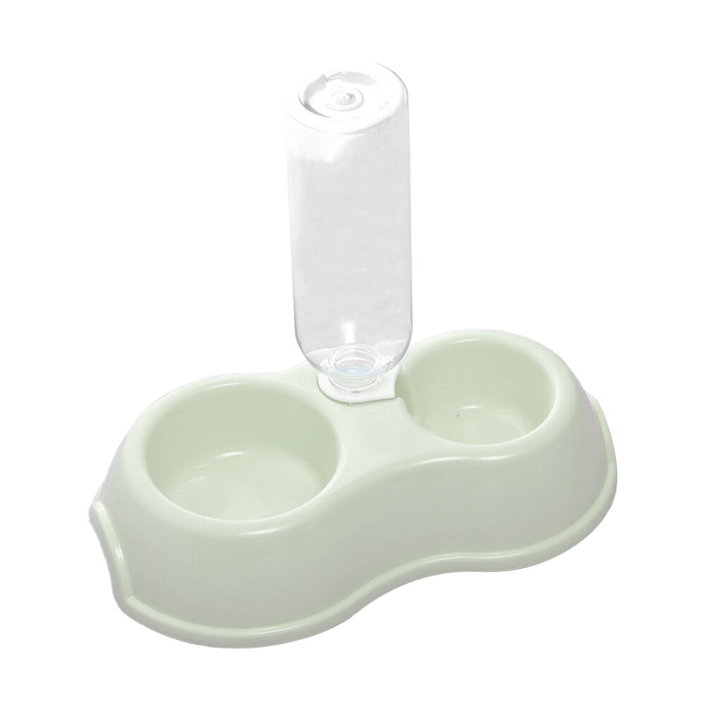 No-slip recipiente de alimentación para mascotas de perro Fuente de bebida para gatos mascotas tazón de agua cachorro gato comer beber plato dispensador de comida: green