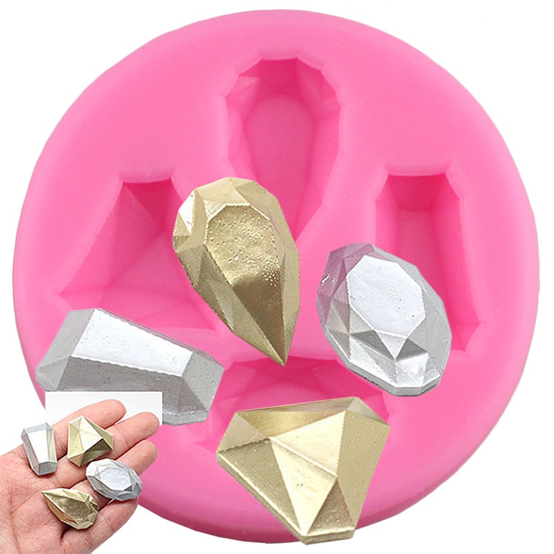 Perle diamantformet fondant kage chokolade værktøj slik silikone form harpiks ler kage dekorationsværktøj sugarcraft bageforme