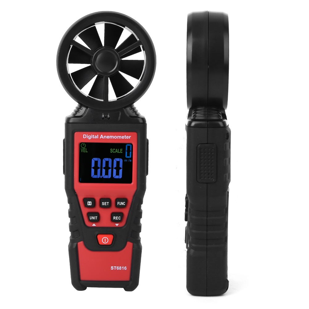 ST6816 LCD Handheld Digital Anemometer Wind Speed Temperature Meter Tester WInd Speed Measurng Instrument