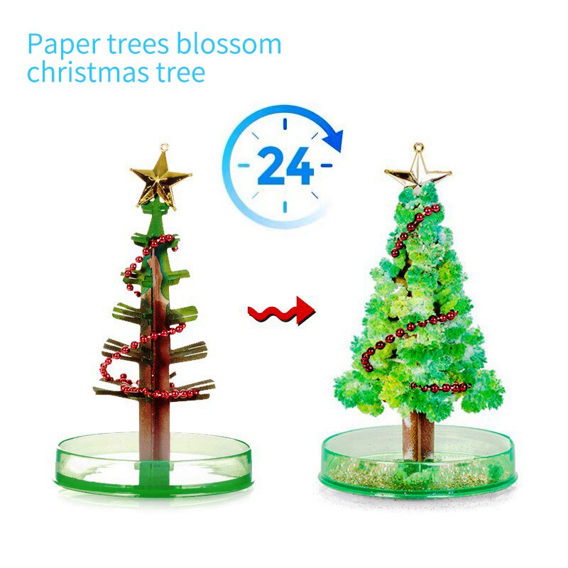 Paper Tree Blossoming Christmas Tree Magical Magic Growth Christmas Tree Paper Tree Blossoming Children's Strange Toys