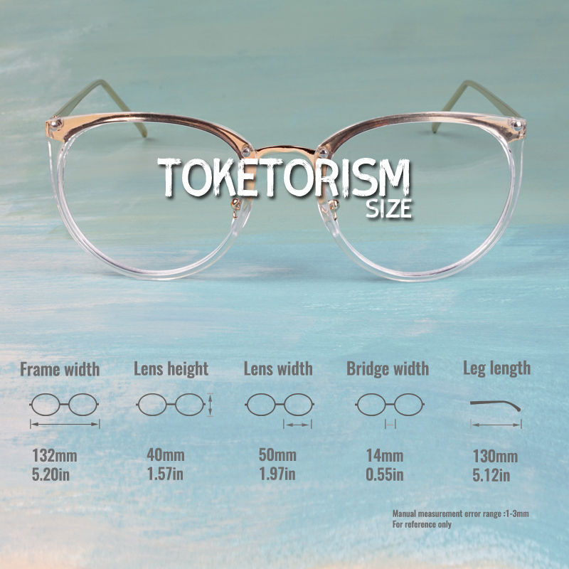 Toketorism naisten läpinäkyvät lasit vintage optiset kehykset reseptilasit