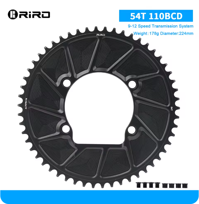 RIRO Fiets Kettingwiel 110BCD 46/48/50/52/54/56/58T Bike Crown Kettingblad Racefiets Enkel Tandwiel voor Shimano 105/FC-R7000: Paars