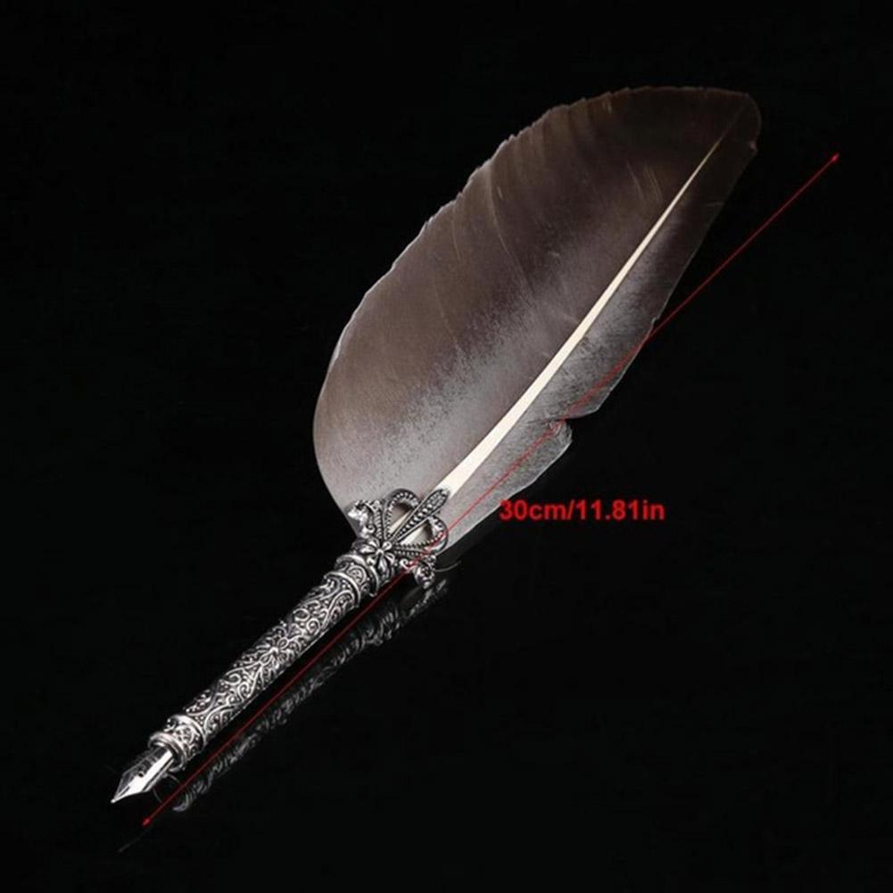 Luxe Vintage Veren Pen Retro Engels Kalligrafie Quill Dip Vulpen Met 5 Penpunten Briefpapier Kantoor Schoolbenodigdheden