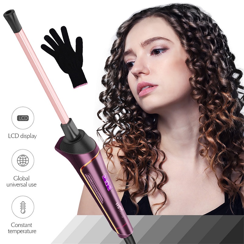 Plancha rizadora de cerámica, herramienta de estilismo para el cabello, rizador de cabello, varita rizadora eléctrica, rizador de cabello, pinzas pequeñas y delgadas