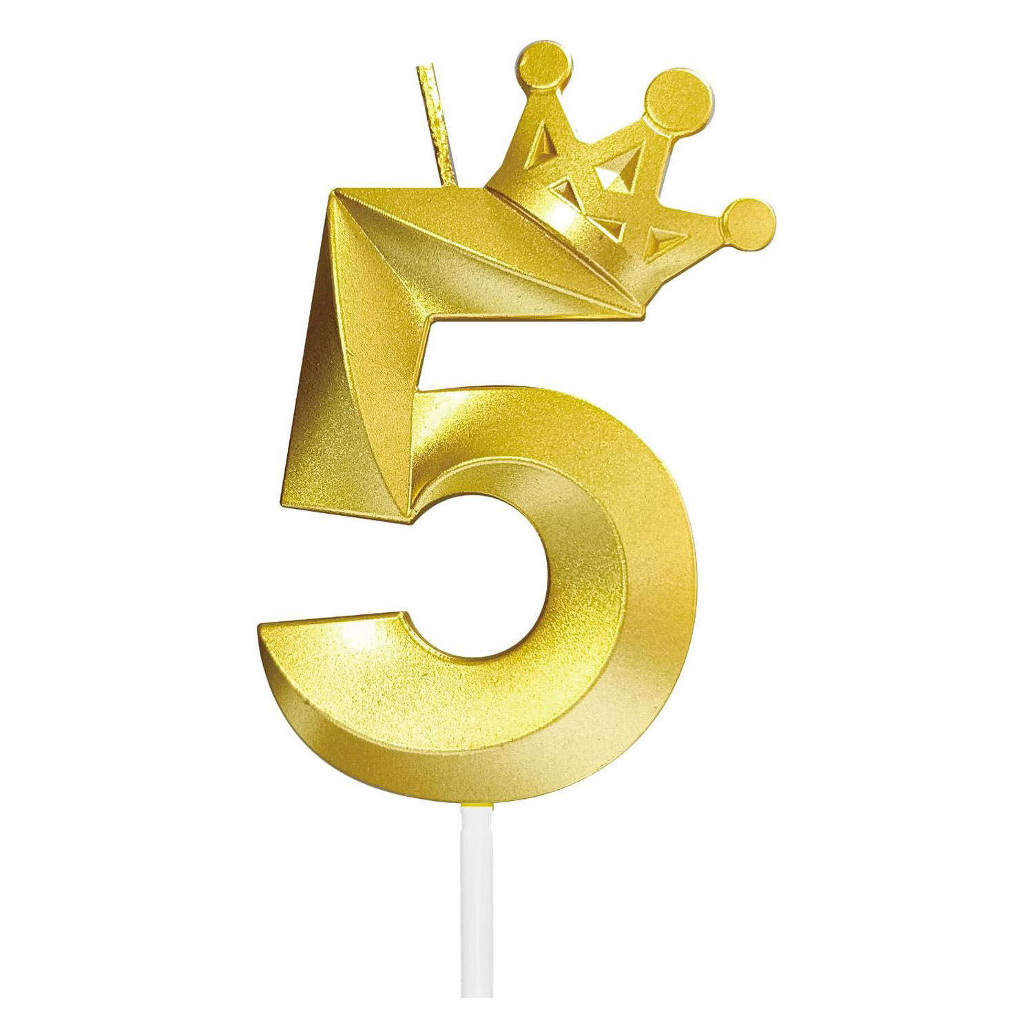 Number 0 Birthday Candle 3D Crown Crown-0 Gold Cake Topper Decorations for Happy Birthday Candles Anniversaries: light green